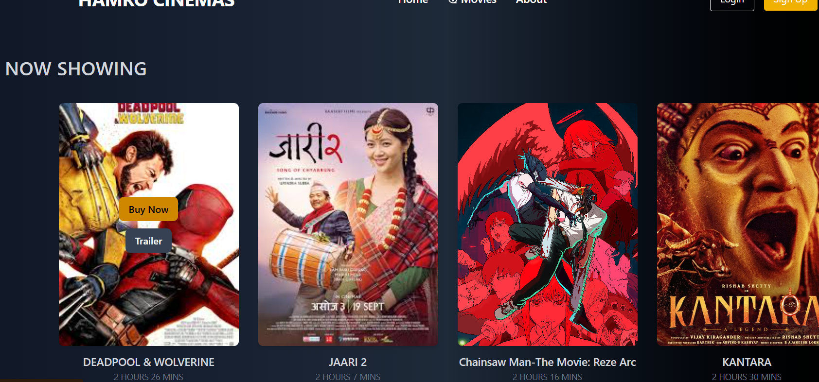 Movie Ticket Booking System web application